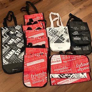 Lot of 13 small and 3 large Lululemon bags